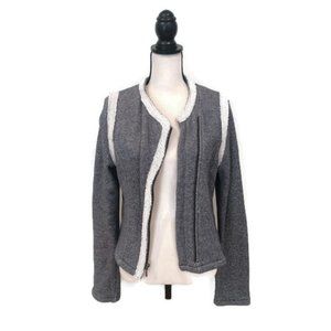 NWOT GAP Knit Moto Jacket Navy Asymmetrical